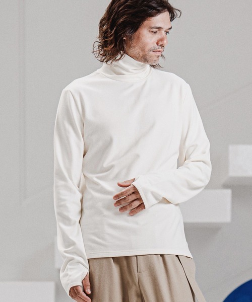 CAMBIO(カンビオ)の「mlt5765- 指ぬき付きタートルネックカットソー(CMB-R0246)(Tシャツ/カットソー・メンズ・オフホワイト/グレー/ブラック・S/M/L)」の10枚目の写真