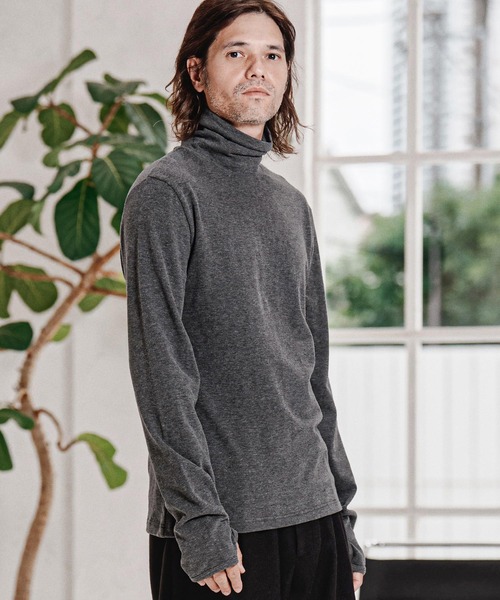CAMBIO(カンビオ)の「mlt5765- 指ぬき付きタートルネックカットソー(CMB-R0246)(Tシャツ/カットソー・メンズ・オフホワイト/グレー/ブラック・S/M/L)」の17枚目の写真