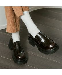 Aura Penny ソフトレザー ローファー 6.5cm -PM3010 (2カラー)