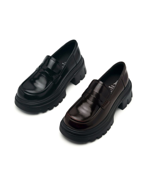 APIED MARCHE(アピエド マルシェ)の「Aura Penny ソフトレザー ローファー 6.5cm -PM3010 (2カラー)(ローファー・レディース・ブラック/ダークブラウン・22.5cm/23cm/23.5cm/24cm/24.5cm/25cm)」の6枚目の写真