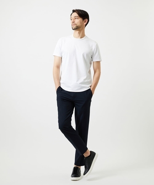 MICHEL KLEIN HOMME (ミッシェルクランオム)の「ドライクルーネック半袖カットソー(Tシャツ/カットソー・メンズ・ホワイト/ブラック・MEDIUM/LARGE/X-LARGE)」の3枚目の写真