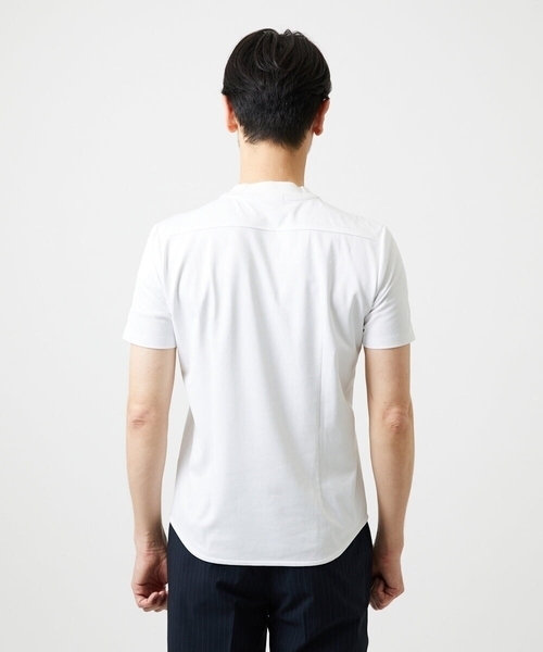 MICHEL KLEIN HOMME (ミッシェルクランオム)の「ドライクルーネック半袖カットソー(Tシャツ/カットソー・メンズ・ホワイト/ブラック・MEDIUM/LARGE/X-LARGE)」の5枚目の写真