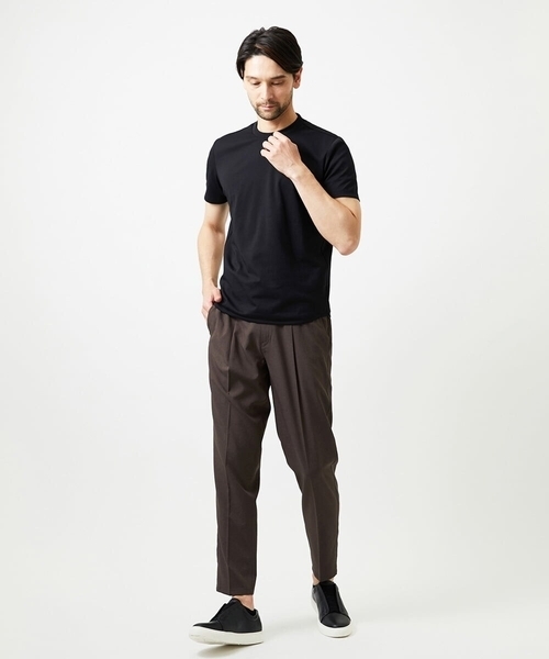 MICHEL KLEIN HOMME (ミッシェルクランオム)の「ドライクルーネック半袖カットソー(Tシャツ/カットソー・メンズ・ホワイト/ブラック・MEDIUM/LARGE/X-LARGE)」の10枚目の写真