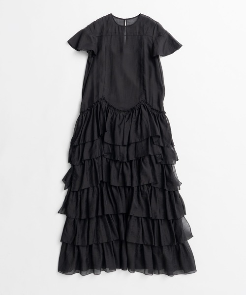PRANK PROJECT(プランクプロジェクト)の「【2026Autumn Pre-Order】シアーティアードドレス / Sheer Tiered Dress(ワンピース・レディース・ブラック/ホワイト・38/36)」の13枚目の写真