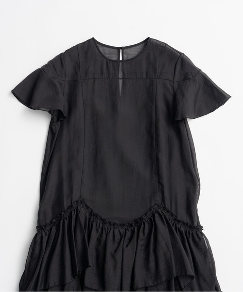 PRANK PROJECT(プランクプロジェクト)の「【2026Autumn Pre-Order】シアーティアードドレス / Sheer Tiered Dress(ワンピース・レディース・ブラック/ホワイト・38/36)」の15枚目の写真
