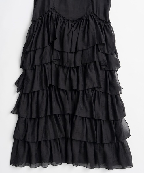PRANK PROJECT(プランクプロジェクト)の「【2026Autumn Pre-Order】シアーティアードドレス / Sheer Tiered Dress(ワンピース・レディース・ブラック/ホワイト・38/36)」の18枚目の写真