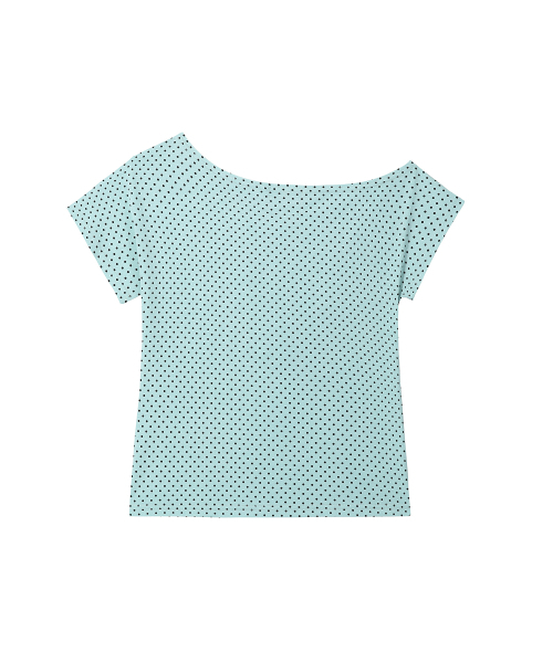 CLUTSTUDIO(クルロトスタジオ)の「十字架オフショルダーTシャツ - ミント(Tシャツ/カットソー・レディース・その他・FREE)」の5枚目の写真