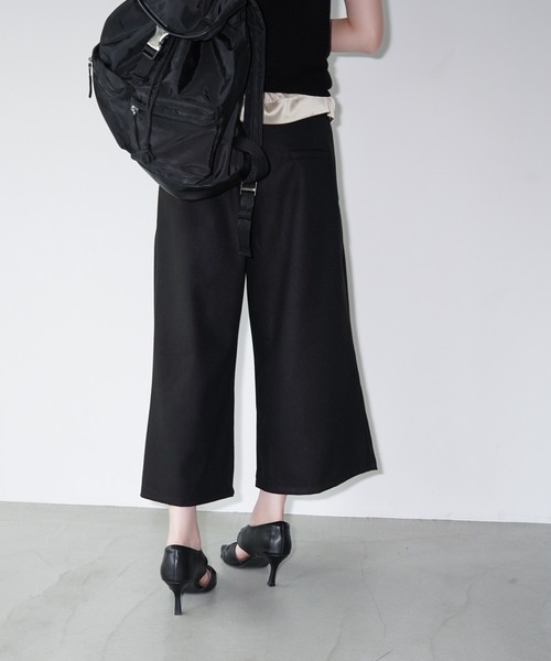 chuclla（チュクラ）の「フロントボタン クロップドワイドパンツ chw26a076（その他パンツ・レディース・ブラック・L/M/S）」の5枚目の写真