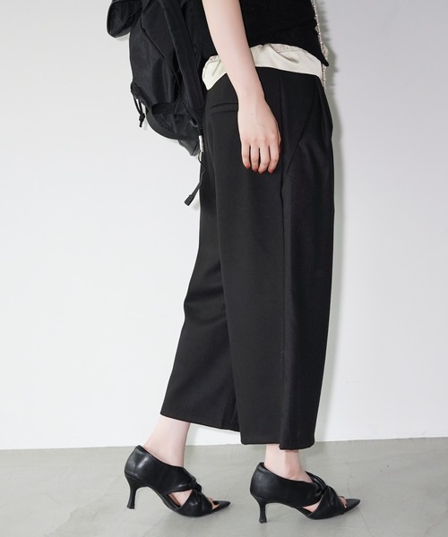 chuclla（チュクラ）の「フロントボタン クロップドワイドパンツ chw26a076（その他パンツ・レディース・ブラック・L/M/S）」の8枚目の写真