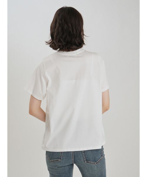 Mila Owen(ミラオーウェン)の「二段ロゴグラフィックTシャツ(Tシャツ/カットソー・レディース・ボルドー/ライトブルー/ホワイト・F)」の7枚目の写真