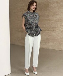 【2026AW】【S~Lサイズ展開】サイドボックスプリーツカーブパンツ 洗える