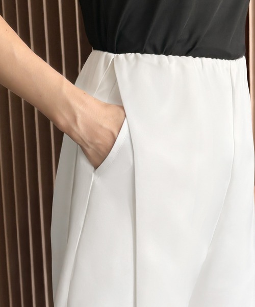 ELFRANK(エルフランク)の「【2026AW】【S~Lサイズ展開】サイドボックスプリーツカーブパンツ 洗える(その他パンツ・レディース・オフホワイト/ブラック・S/M/L)」の16枚目の写真