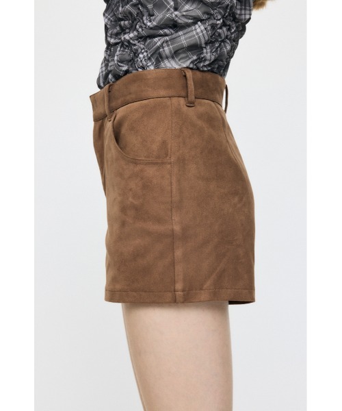 MOUSSY(マウジー)の「【セットアップ対応】F/SUEDE MIDRISE ショーツ(その他パンツ・レディース・ベージュ/チャコールグレー・2/1)」の9枚目の写真