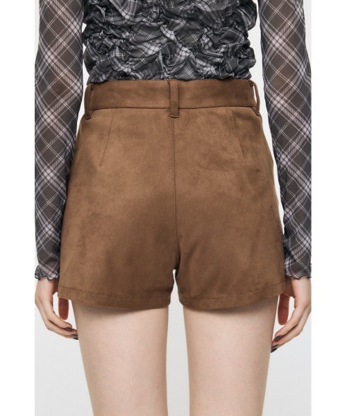 MOUSSY(マウジー)の「【セットアップ対応】F/SUEDE MIDRISE ショーツ(その他パンツ・レディース・ベージュ/チャコールグレー・2/1)」の10枚目の写真