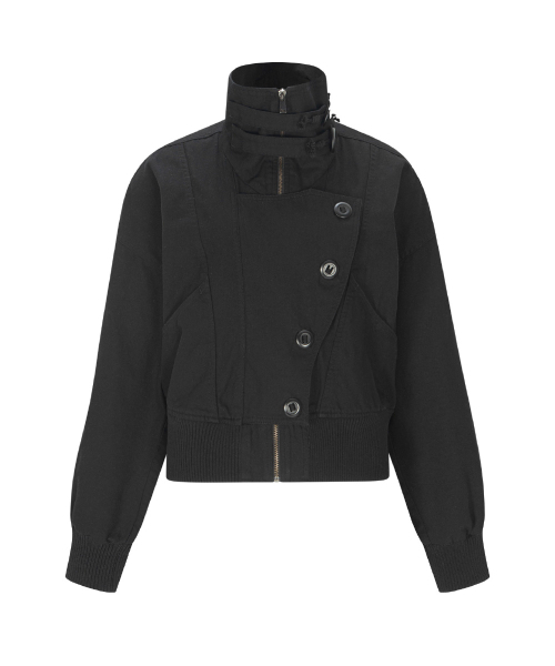 PLEASENOFOLLOW(プリーズノーフォロー)の「Beren High-neck Bomber jacket (Black)(ブルゾン・レディース・その他・FREE)」の3枚目の写真