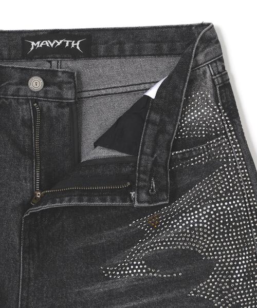 L.H.P(エルエイチピー)の「MAVYTH/メヴィス/VOLTAGE GLITTER DENIM SHORTS(デニムパンツ・メンズ・その他4/ブラック・L/M)」の9枚目の写真