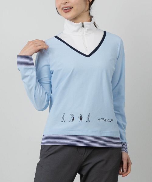 Picone CLUB（ピッコーネクラブ）の「レイヤード風ジッププルオーバー（その他トップス・レディース・ライトブルー/ピンク/ブラック/ライトグレー・11号/9号/13号）」の18枚目の写真