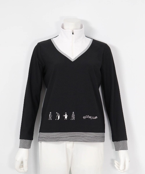 Picone CLUB（ピッコーネクラブ）の「レイヤード風ジッププルオーバー（その他トップス・レディース・ライトブルー/ピンク/ブラック/ライトグレー・11号/9号/13号）」の5枚目の写真