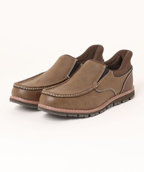 CEDAR CREST(セダークレスト )の「【CEDAR CREST】スパットシューズ(スリッポンタイプ)(スリッポン・メンズ・ダークブラウン/ブラック・29.0cm/28.0cm/27.5cm/26.5cm/26.0cm/27.0cm/24.5cm/25.0cm/25.5cm)」の2枚目の写真