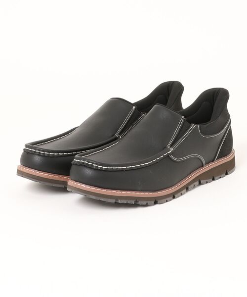 CEDAR CREST(セダークレスト )の「【CEDAR CREST】スパットシューズ(スリッポンタイプ)(スリッポン・メンズ・ダークブラウン/ブラック・29.0cm/28.0cm/27.5cm/26.5cm/26.0cm/27.0cm/24.5cm/25.0cm/25.5cm)」の1枚目の写真