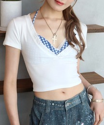 CECIL McBEE | トライアングルブラレット付きトップス(Tシャツ/カットソー)