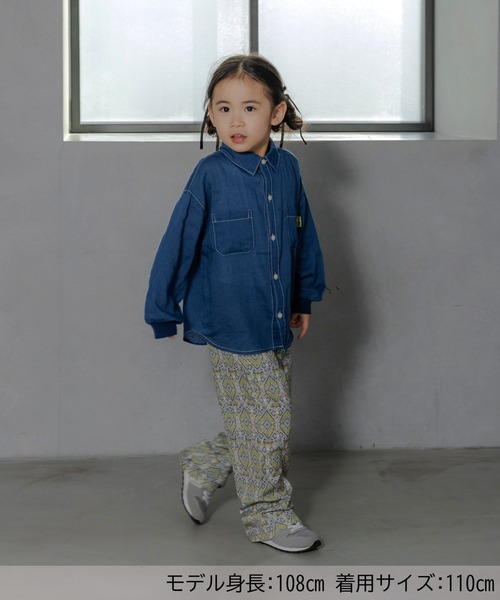 MAKE YOUR DAY(メイクユアデイ)の「オルテガ柄ワイドパンツ■80~140cm(その他パンツ・キッズ・ブラック/ベージュ・140/80/100/120/90/130)」の6枚目の写真