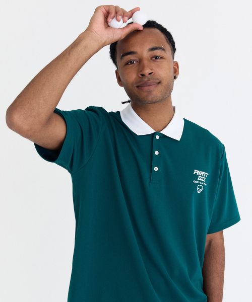AIRIT(アイリット)の「スモールロゴ ピケTシャツ AM1238 GR(ポロシャツ・メンズ・グリーン・X-LARGE/XXXXX-LARGE/XXX-LARGE)」の4枚目の写真