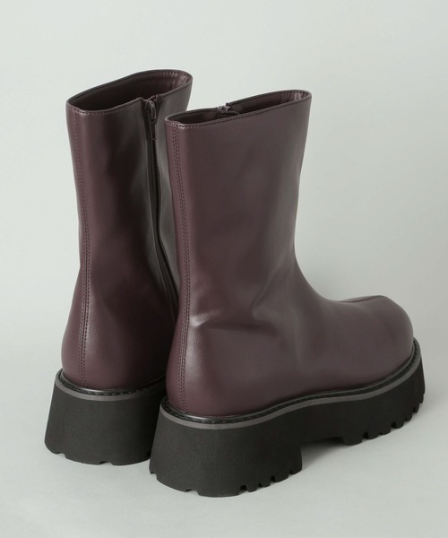 A part by(アパートバイ)の「トラックソールミドルブーツ(ブーツ・レディース・ブラウン/ブラック・LARGE/MEDIUM)」の7枚目の写真