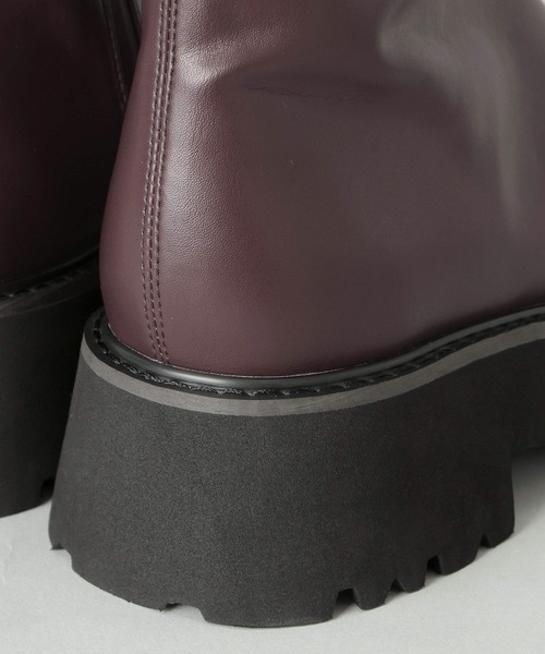 A part by(アパートバイ)の「トラックソールミドルブーツ(ブーツ・レディース・ブラウン/ブラック・LARGE/MEDIUM)」の10枚目の写真