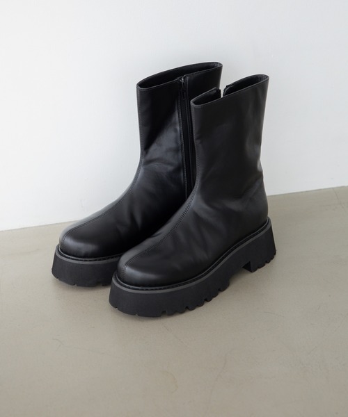 A part by(アパートバイ)の「トラックソールミドルブーツ(ブーツ・レディース・ブラウン/ブラック・LARGE/MEDIUM)」の14枚目の写真