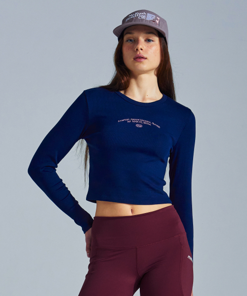 MENASOO（ミナス）の「MNS x American apparel 261 Crop Long-Sleeves_Navy（Tシャツ/カットソー・レディース・ネイビー・SMALL/MEDIUM）」の13枚目の写真