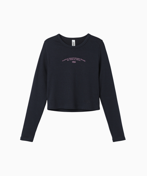 MENASOO（ミナス）の「MNS x American apparel 261 Crop Long-Sleeves_Navy（Tシャツ/カットソー・レディース・ネイビー・SMALL/MEDIUM）」の14枚目の写真