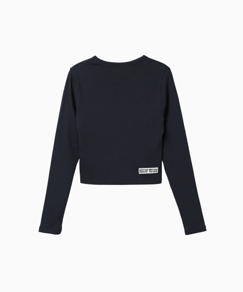 MENASOO（ミナス）の「MNS x American apparel 261 Crop Long-Sleeves_Navy（Tシャツ/カットソー・レディース・ネイビー・SMALL/MEDIUM）」の15枚目の写真