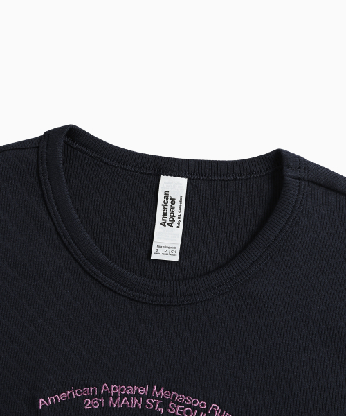 MENASOO（ミナス）の「MNS x American apparel 261 Crop Long-Sleeves_Navy（Tシャツ/カットソー・レディース・ネイビー・SMALL/MEDIUM）」の16枚目の写真
