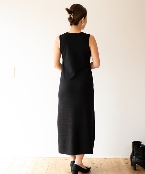 JOCOSA(ジョコサ)の「ウールニット ノースリーブロングワンピース(ワンピース・レディース・ブラック/チャコール/ブラウン・FREE)」の9枚目の写真