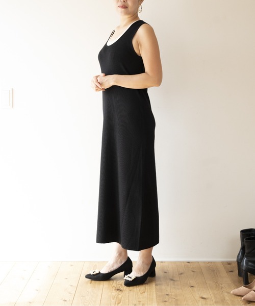 JOCOSA(ジョコサ)の「ウールニット ノースリーブロングワンピース(ワンピース・レディース・ブラック/チャコール/ブラウン・FREE)」の10枚目の写真