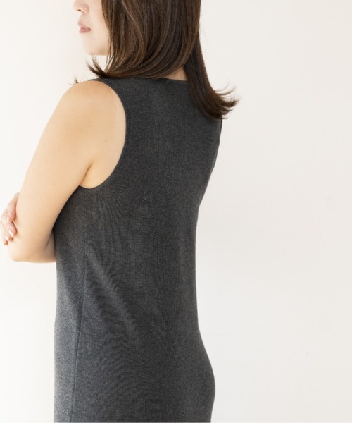 JOCOSA(ジョコサ)の「ウールニット ノースリーブロングワンピース(ワンピース・レディース・ブラック/チャコール/ブラウン・FREE)」の14枚目の写真