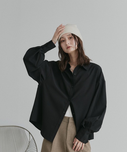 ad thie(アドティエ)の「ジョーゼット オーバーサイズ シャツ(シャツ/ブラウス・レディース・チャコール/ブラック/ライトブルー/オフホワイト・FREE)」の20枚目の写真