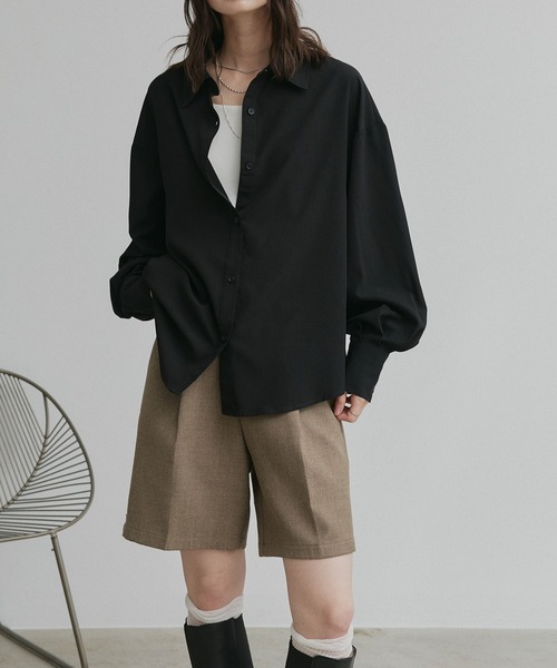 ad thie(アドティエ)の「ジョーゼット オーバーサイズ シャツ(シャツ/ブラウス・レディース・チャコール/ブラック/ライトブルー/オフホワイト・FREE)」の21枚目の写真