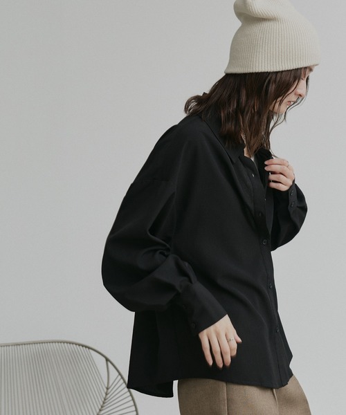 ad thie(アドティエ)の「ジョーゼット オーバーサイズ シャツ(シャツ/ブラウス・レディース・チャコール/ブラック/ライトブルー/オフホワイト・FREE)」の22枚目の写真