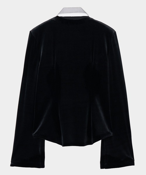 tanakadaisuke（タナカダイスケ）の「【tanakadaisuke/タナカダイスケ】china button velour cardigan/チャイナボタンベロアカーディガン（カーディガン/ボレロ・レディース・ブラック・FREE）」の8枚目の写真