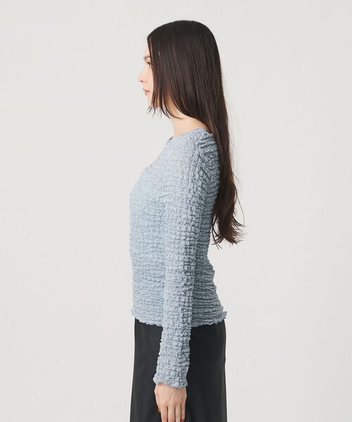 BEAUTY&YOUTH UNITED ARROWS(ビューティーアンドユースユナイテッドアローズ)の「【WEB限定】シュリンクレース ロングスリーブプルオーバー(Tシャツ/カットソー・レディース・オフホワイト/ライトブルー/ブラック・FREE)」の17枚目の写真