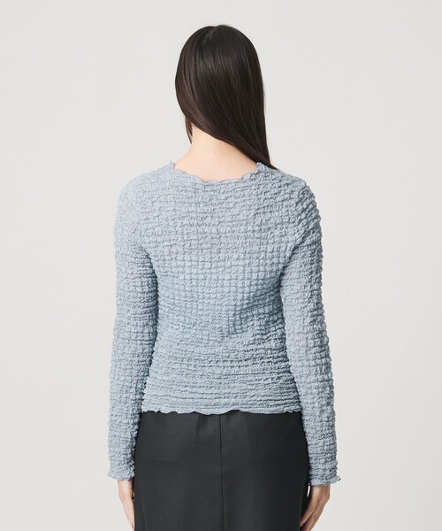 BEAUTY&YOUTH UNITED ARROWS(ビューティーアンドユースユナイテッドアローズ)の「【WEB限定】シュリンクレース ロングスリーブプルオーバー(Tシャツ/カットソー・レディース・オフホワイト/ライトブルー/ブラック・FREE)」の18枚目の写真