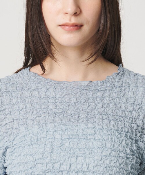 BEAUTY&YOUTH UNITED ARROWS(ビューティーアンドユースユナイテッドアローズ)の「【WEB限定】シュリンクレース ロングスリーブプルオーバー(Tシャツ/カットソー・レディース・オフホワイト/ライトブルー/ブラック・FREE)」の19枚目の写真