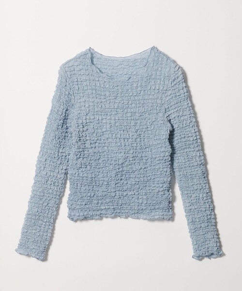 BEAUTY&YOUTH UNITED ARROWS(ビューティーアンドユースユナイテッドアローズ)の「【WEB限定】シュリンクレース ロングスリーブプルオーバー(Tシャツ/カットソー・レディース・オフホワイト/ライトブルー/ブラック・FREE)」の15枚目の写真