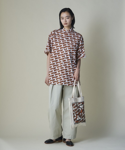 mintdesigns（ミントデザインズ）の「Mint City Shirt（シャツ/ブラウス・レディース・ブラック/オレンジ・ONESIZE）」の3枚目の写真