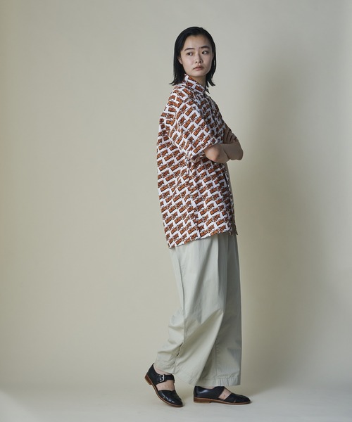 mintdesigns（ミントデザインズ）の「Mint City Shirt（シャツ/ブラウス・レディース・ブラック/オレンジ・ONESIZE）」の5枚目の写真