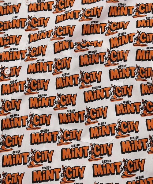 mintdesigns（ミントデザインズ）の「Mint City Shirt（シャツ/ブラウス・レディース・ブラック/オレンジ・ONESIZE）」の10枚目の写真