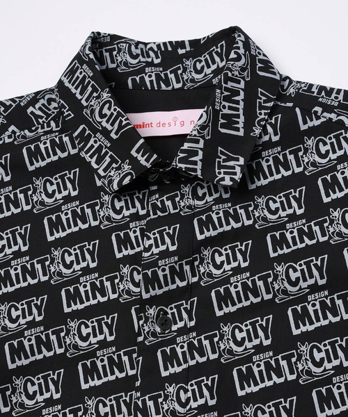 mintdesigns（ミントデザインズ）の「Mint City Shirt（シャツ/ブラウス・レディース・ブラック/オレンジ・ONESIZE）」の13枚目の写真
