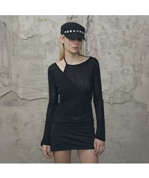 Wrap Halter Long Sleeve (BLACK)